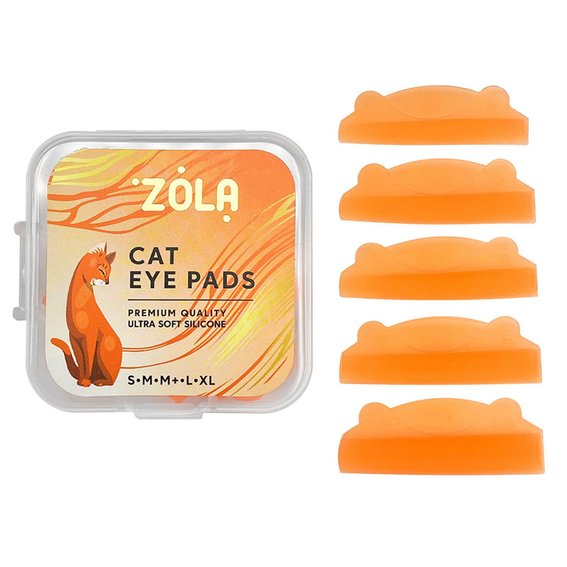 ZOLA Cat Eye Pads Lamineringsrollerset Oranje 5 paar - Фото №1