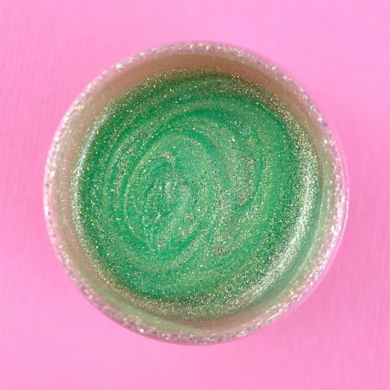 Gel LUNA Moon Nixie Gel №3 hellgrün mit Glitzer 5 ml - Фото №2