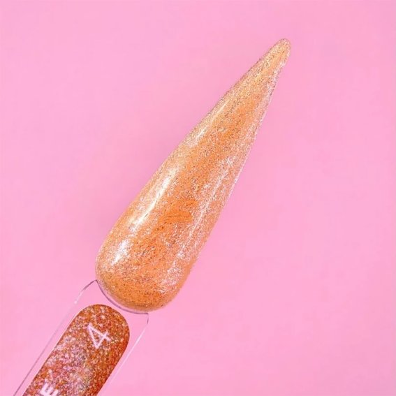 LUNA moon Nixie extension gel № 4 licht amber met deeltjes 5 ml - Фото №3