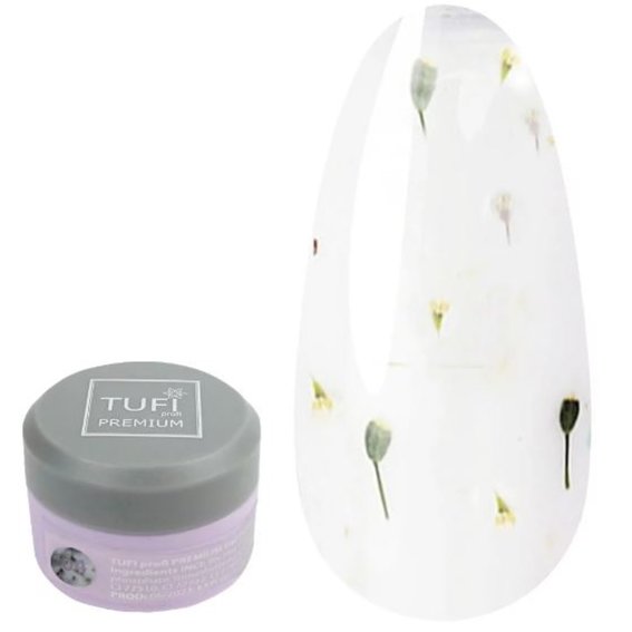 Gellack TUFI profi PREMIUM Bloom №04 mit getrockneten Alliumblüten 5ml (0295304) - Фото №1
