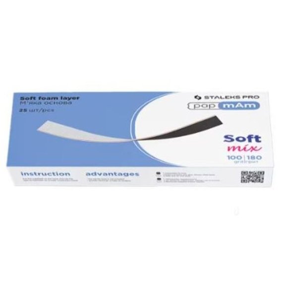 PapmAm Mix Staleks Pro EXPERT dubbelzijdige vervangende vijlen, korrel 100/180 (25 st.)