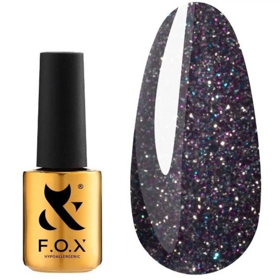 Гель-лак FOX Sparkle №008 фиолетовый с шиммером 7 мл - Фото №1