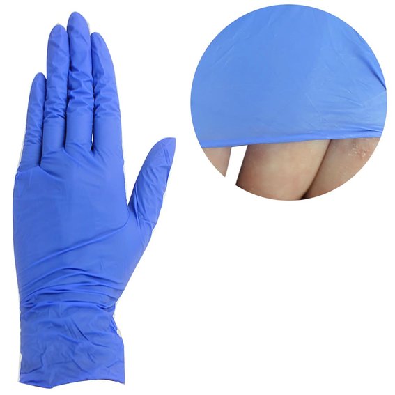 MedaSEPT diagnostische handschoenen, nitril poedervrij blauw Cat. III maat S 100 st. - Фото №1
