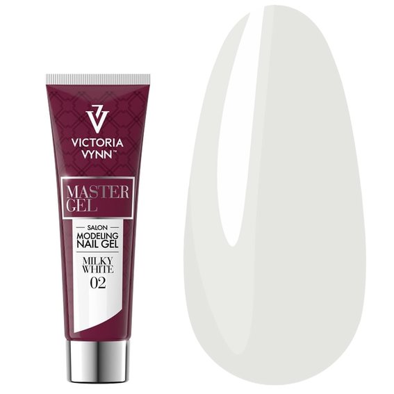Acrygel Victoria Vynn MASTER GEL 02 Milky White 60 g - Фото №1