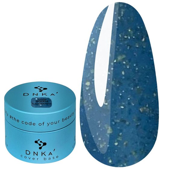 Base DNKa Cover  Base №0064 Aquamarinblaugrün mit Blattgold - Фото №1