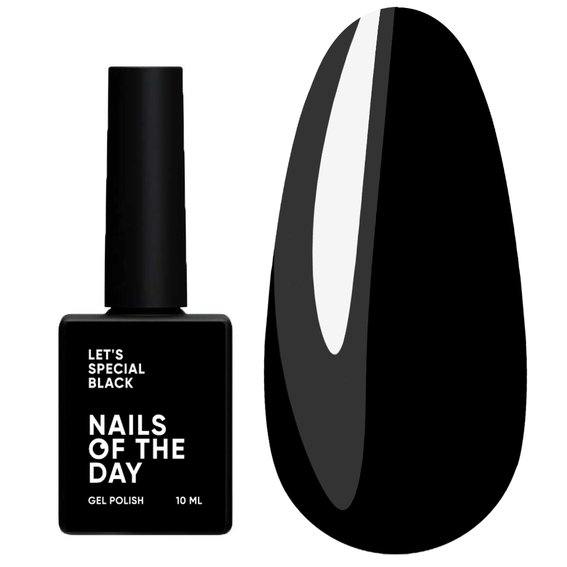 NAILSOFTHEDAY Let's special hybride nagellak zwart, 10 ml - Фото №1