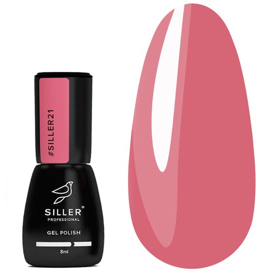 Siller hybride nagellak №021 roze met koraaltint 8 ml (u0000001627) - Фото №1