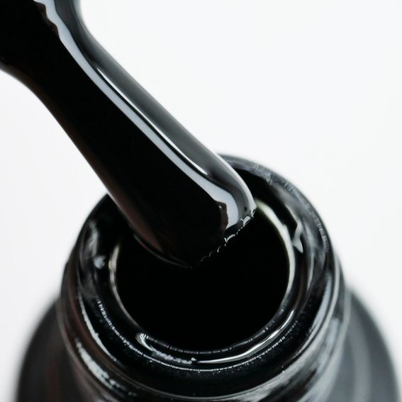 Siller Pure Black hybride nagellak puur zwart 8 ml - Фото №2