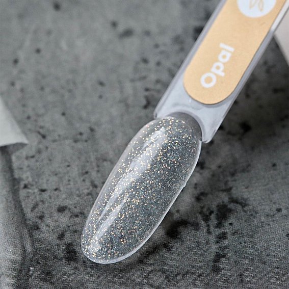 Gellack SILLER Opal transparent mit Goldglitter 8 ml - Фото №2