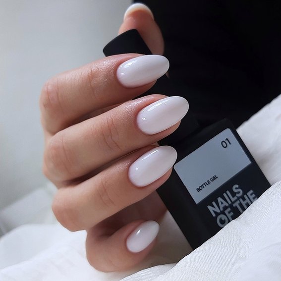 Gel NAILSOFTHEDAY Bottle gel 01 white, 10 ml - Фото №4