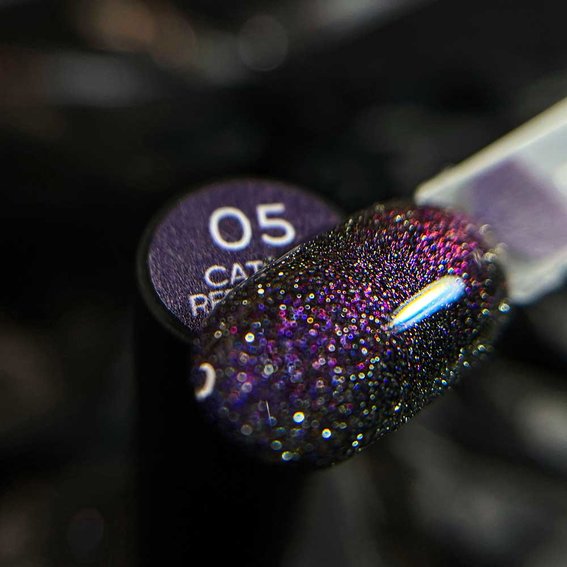 NAILSOFTHENIGHT Cat eye Reflective 05 paarse hybride nagellak, 10 ml - Фото №2