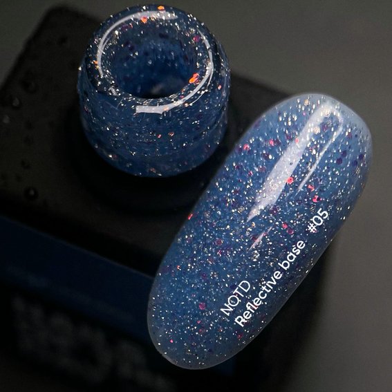 NAILSOFTHENIGHT Reflektierende Base 05 dunkelblau, 10 ml - Фото №2