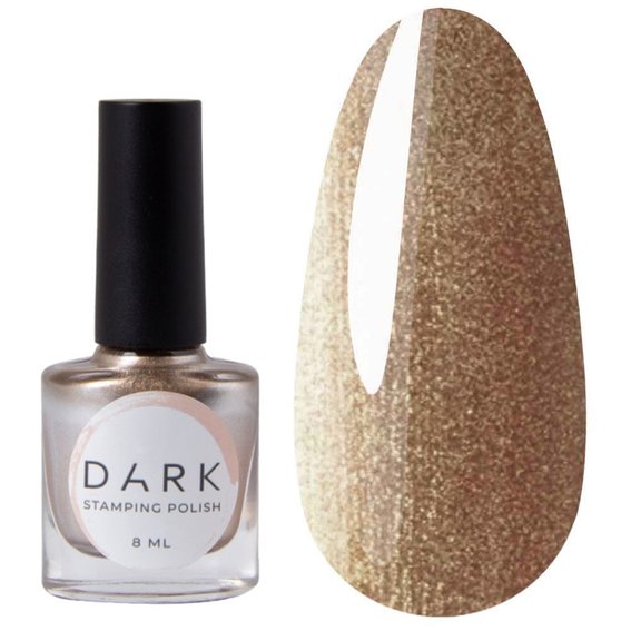 DARK Stamping polish №21 metallic witgoud 8 ml - Фото №1