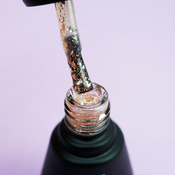 Siller Potal hybride top coat №03 niet-plakkerig transparant met roségouden coating 8 ml (u0000012750) - Фото №2