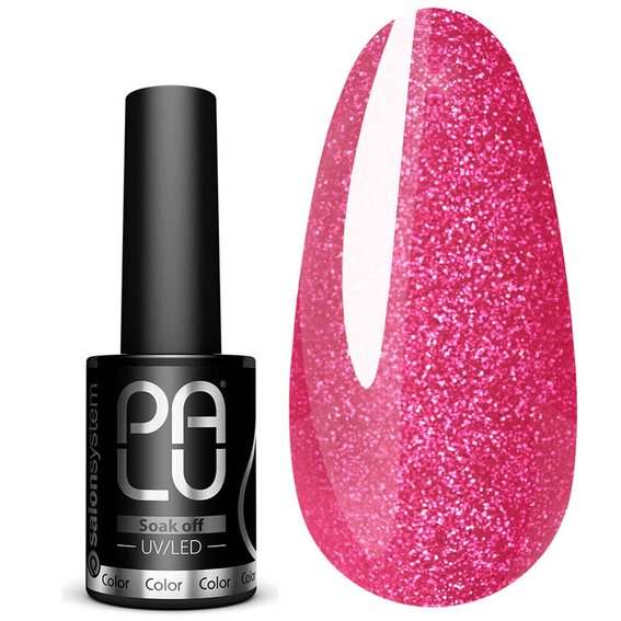 Hybride nagellak PALU PORTO PO3 roze met glitter 11 ml - Фото №1