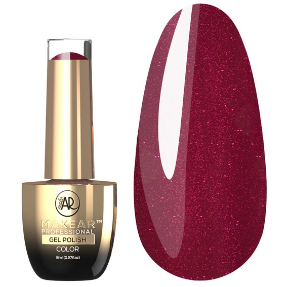 MAKEAR Lollipop 533 hybride nagellak bordeauxrood glans 8 ml - Фото №1
