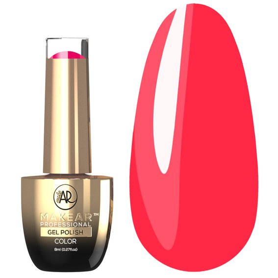 MAKEAR Neon N15 hybride nagellak koraalroze 8 ml - Фото №1