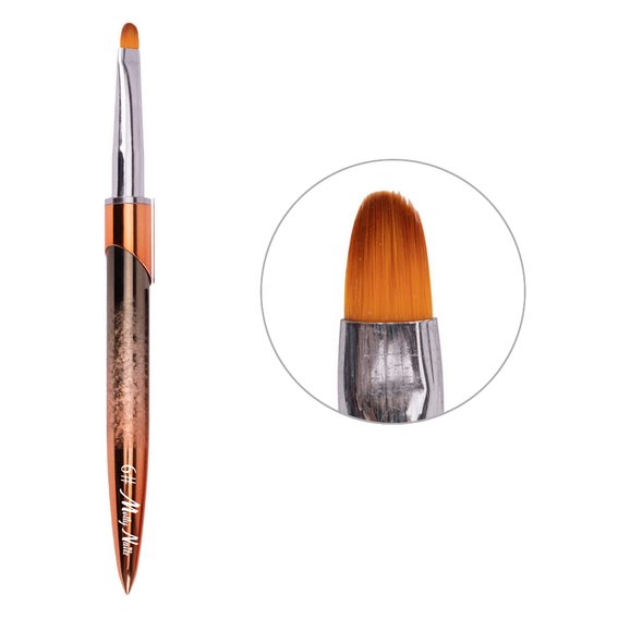 Molly Nails Gel Brush met ovale borstelharen, lengte 8 mm - Фото №1