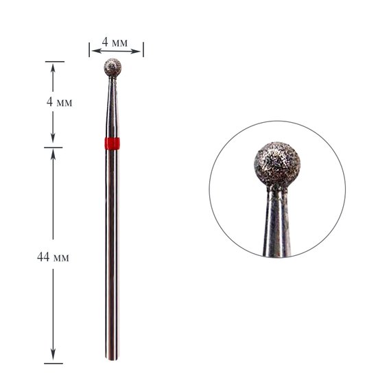 Diamant manicure snijder Donker №113 rode bal 040 - Фото №1
