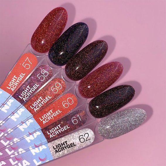 Acrygel reflective LUNA Light №57 red 13 ml (249-2887-0599) - Фото №6