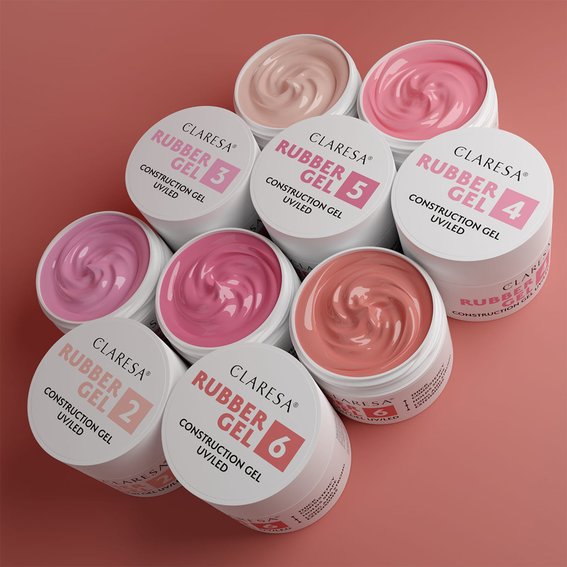 Гель для наращивания Claresa Rubber Gel 3 холодный розовый 90 г - Фото №2