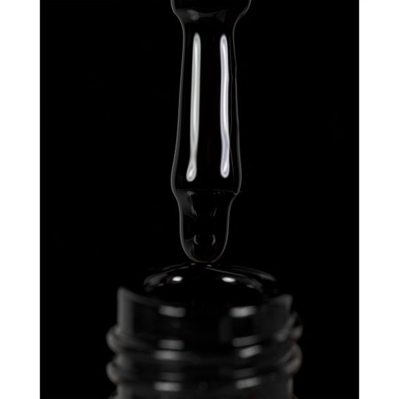Hybride vernis DONKER Nieuwe collectie 02 zwart 10 ml - Фото №3