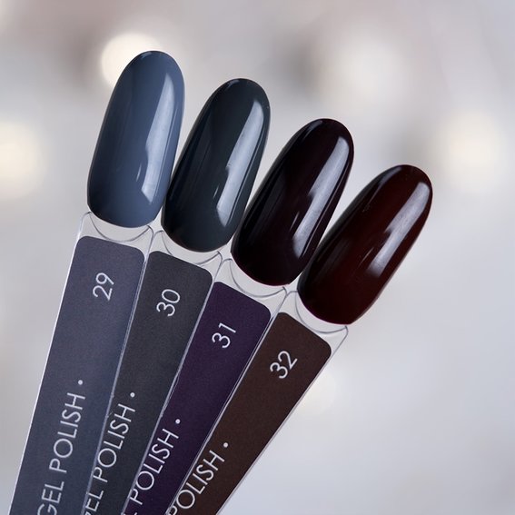 Hybride vernis DONKER Nieuwe collectie 29 grijs 10 ml - Фото №5