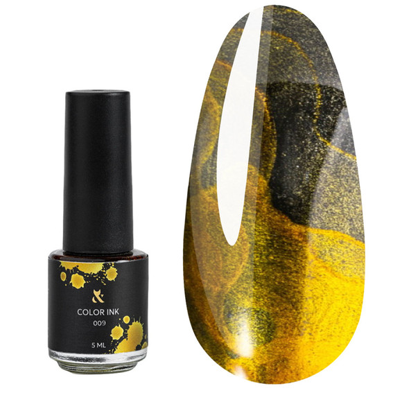 Gekleurde polymeerinkt voor aquareldecoraties FOX Color Ink Golden 009, 5 ml - Фото №1