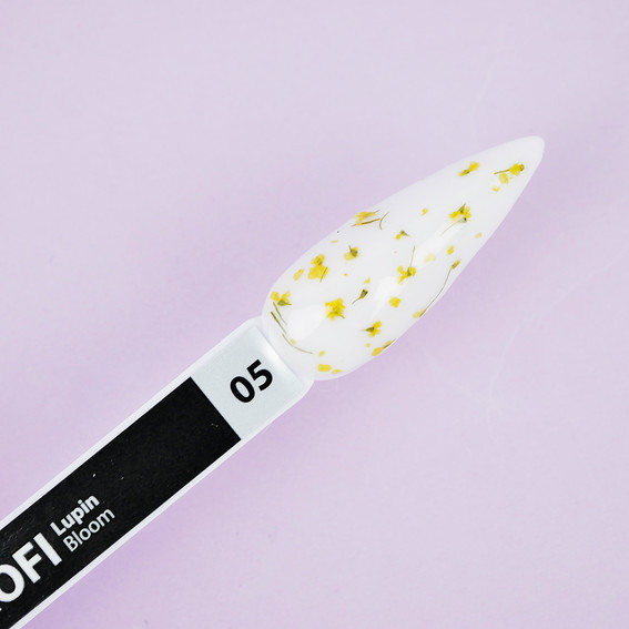 TUFI profi PREMIUM Bloom 05 hybride nagellak met gedroogde lupinebloemen 5ml (0311126) - Фото №7