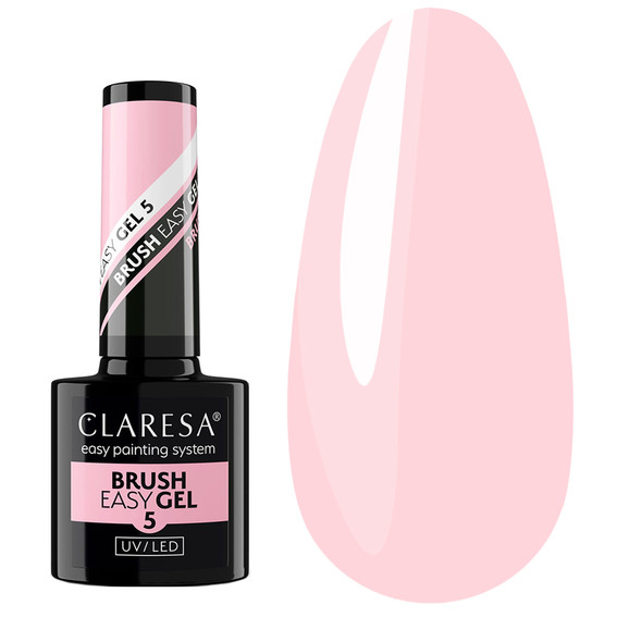 Жидкий гель Claresa BRUSH EASY GEL 5 нежный розовый нюд 5 г - Фото №1