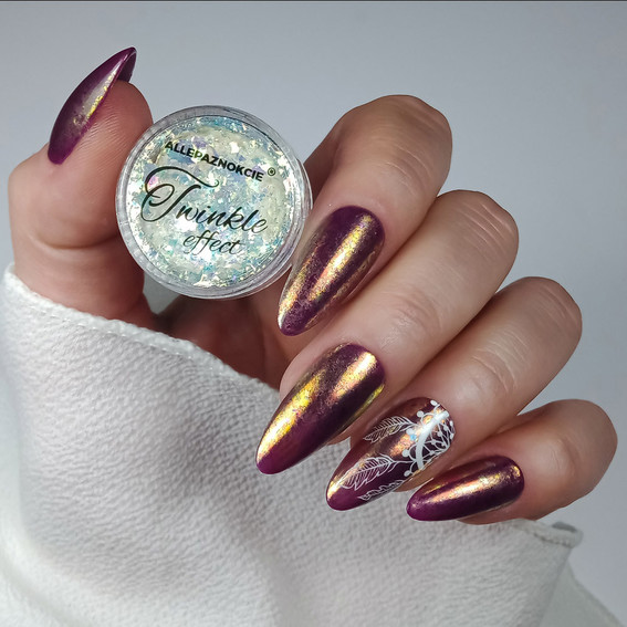 Втирка для ногтей Allepaznokcie Twinkle Effect № 7 1 г - Фото №5