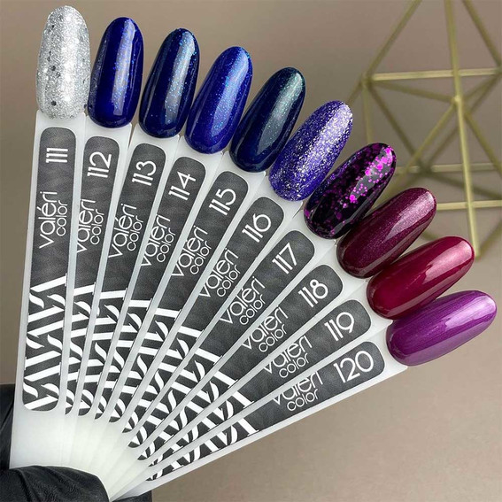 VALERI Color Hybrid Varnish № 115 Donkerblauw met Micro Gloss 6 ml (VA115) - Фото №3