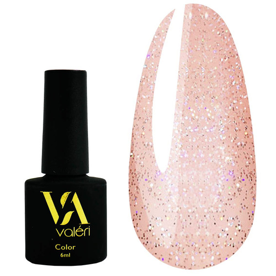VALERI Color Hybrid Varnish № 025 Creamy Beige met glitter 6 ml (VA25) - Фото №1