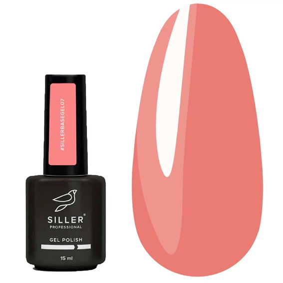 База для ногтей Siller Base Gel №007 бежево-розовый 15 мл - Фото №1