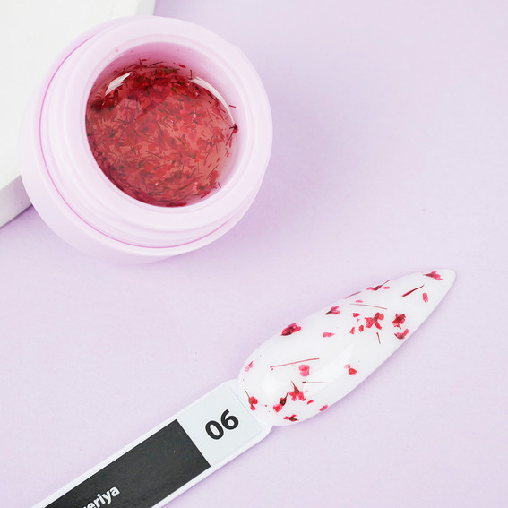 TUFI profi PREMIUM Bloom 06 hybride nagellak met gedroogde gajceria bloemen 5ml (0311128) - Фото №5