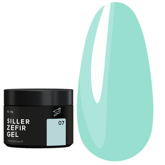 Гель для наращивания SILLER Zefir №07 (банка) Салатовый 15 мл (НФ-00019234) - Фото №1