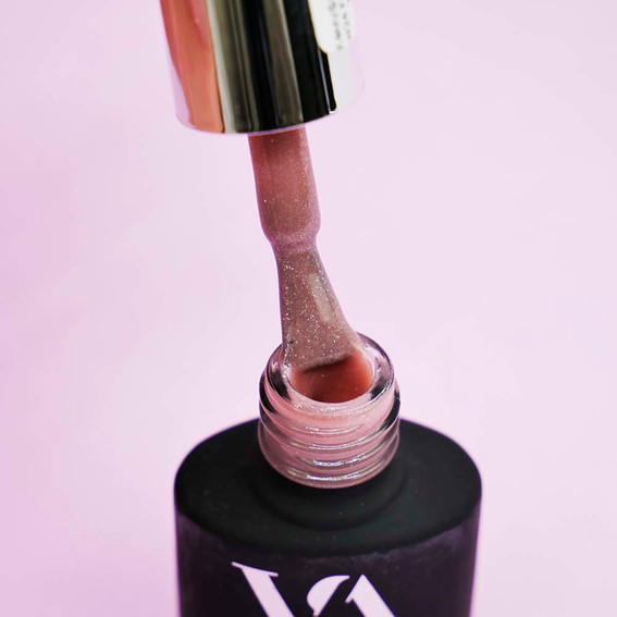 VALERI French Base № 24 bruinbeige met gouden microglitter 6 ml (VFB6-24) - Фото №2