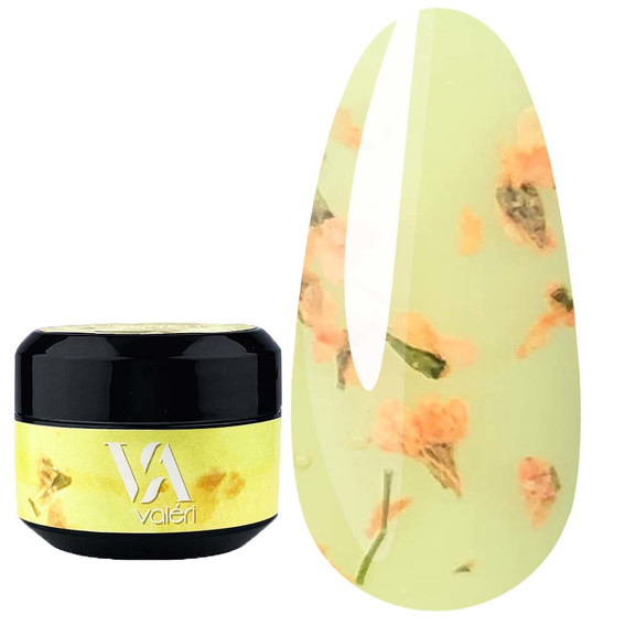 Гель с сухоцветом Valeri Flower Garden Gel №05 желтый с сухоцветами 5 мл (VFG5-5) - Фото №1