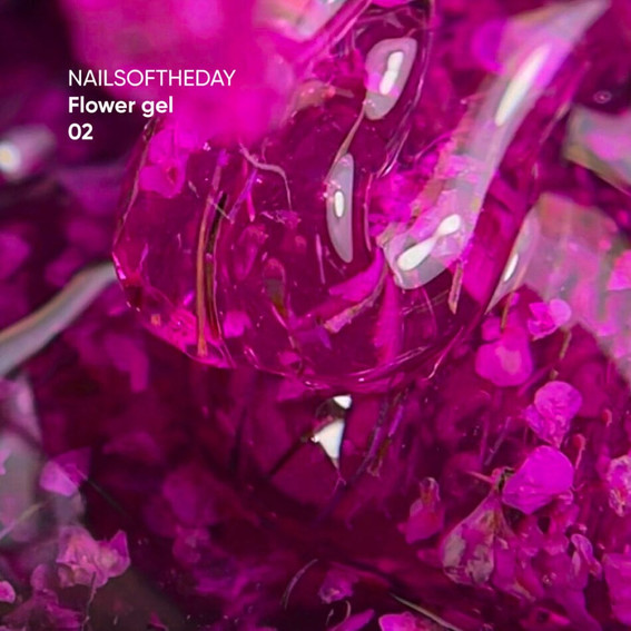 Gel for extension NAILSOFTHEDAY Build gel Flower 02 pink 15 ml - Фото №3