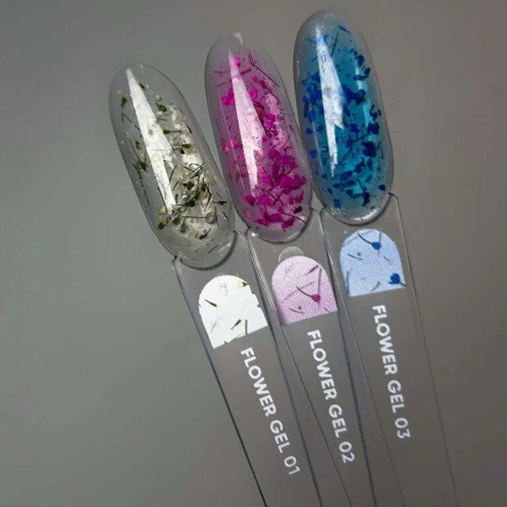 Gel für Erweiterungen NAILSOFTHEDAY Aufbaugel Flower 01 transparent 15 ml - Фото №4