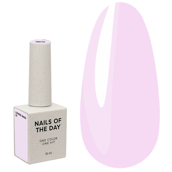 NAILSOFTHEDAY Cover Base NIEUWE Formule 01 delicate roze 10 ml - Фото №1