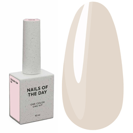 NAILSOFTHEDAY Kleur top 04 lichtbeige 10 ml hybride top - Фото №1