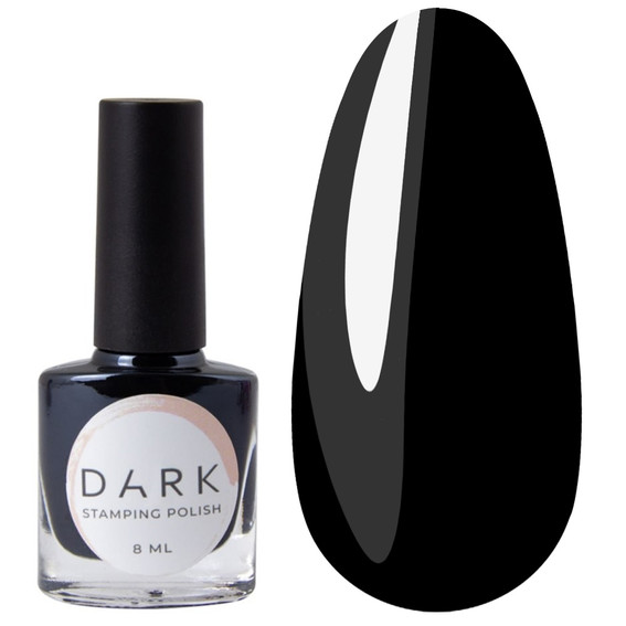 DARK Stamping polish №01 black STICKY 8 ml - Фото №1