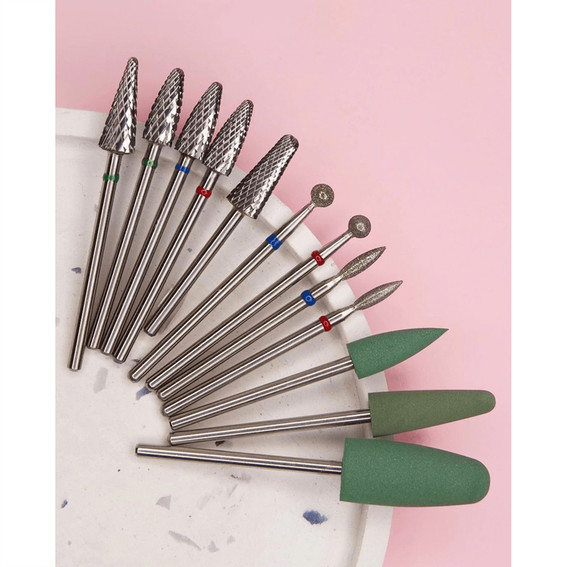Polisher Dark 302 silicone large extended cone rounded green - Фото №4