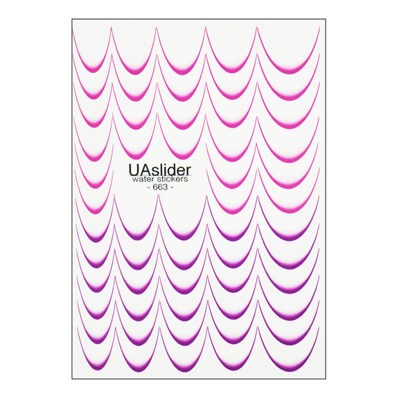 Nagelstickers UAslider Franse ombre №663 - Фото №1