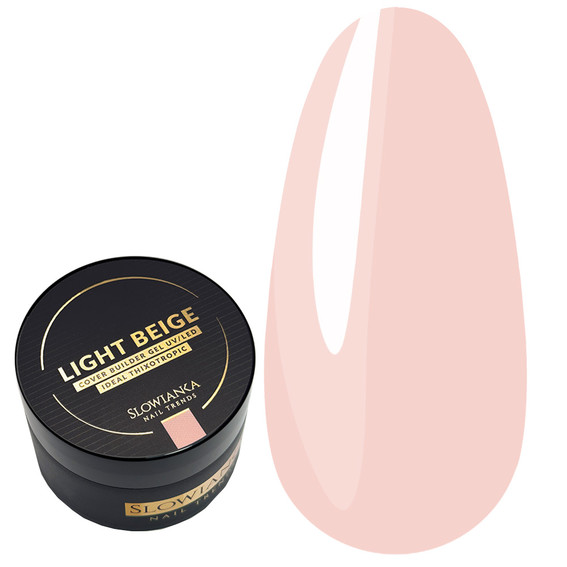 Slowianka Builder Gel LIGHT BEIGE COVER - ideaal tixotropisch 15 g - Фото №1