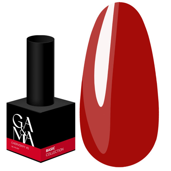 Hybride nagellak GA&amp;MA Basic collectie №045 rood 10 ml (7700263) - Фото №1