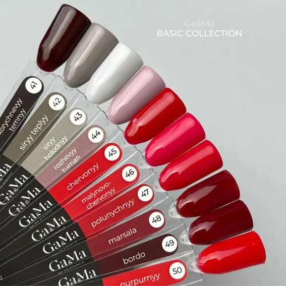 Hybride nagellak GA&amp;MA Basic collectie №045 rood 10 ml (7700263) - Фото №3