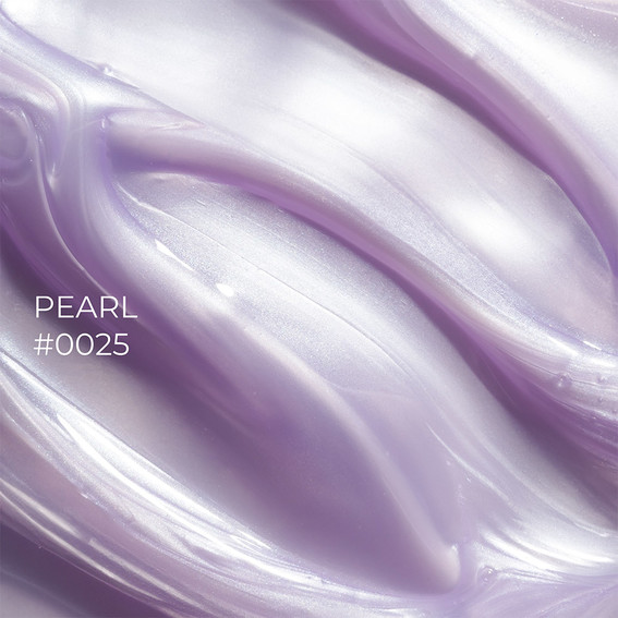 Гель для ногтей DNKa Builder Gel №0025 Pearl сиреневый с перламутром 30 мл (BGD0025) - Фото №2