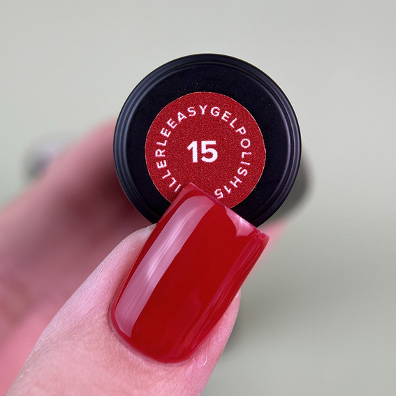 Siller EASY hybride lak nr. 015 One-ster gel polish eenfase donkerrood 8 ml (NF-00020725) - Фото №2